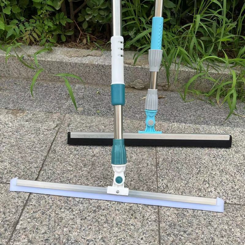 Sweeping ground wiper glass wiper telescopic rod toilet wiper floor wiper pusher turnable scraper