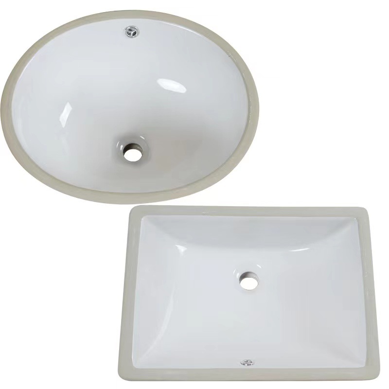 Cerámica cuadrada de hotel lavabo de meseta incrustado lavabo lavabo lavabo lavabo redondo lavabo lavabo fondo plano lavabo