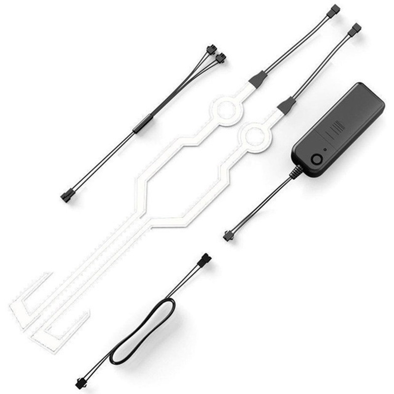 Motocicleta casco decoración autoadhesiva luz luminosa coche LED faro luz luminosa con luz fría luminosa