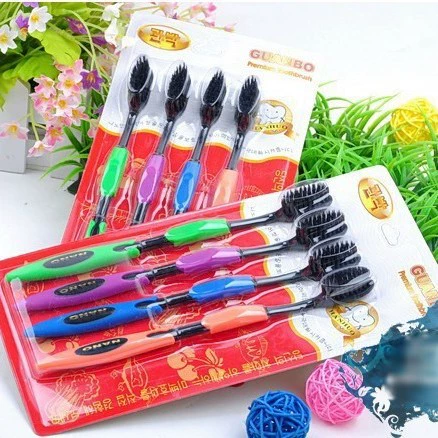 Нано зубная щетка черная зубная щетка бамбукового угля корейский черный Южная Корея нано зубная щетка двойная зубная щетка бамбукового угля