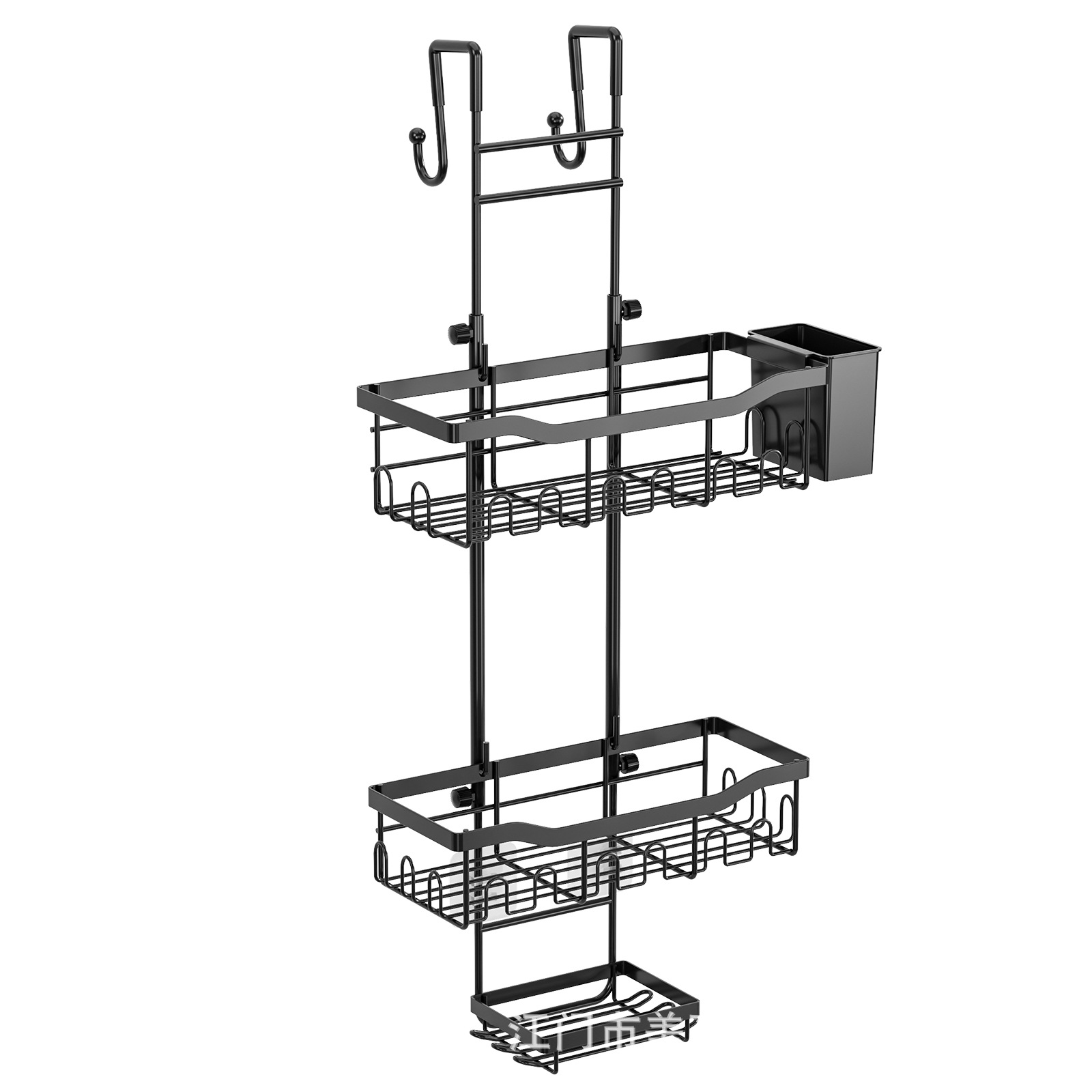 Baño retráctil estante de almacenamiento estante de ducha sin perforación puerta de vidrio baño cesto colgante almacenamiento de baño