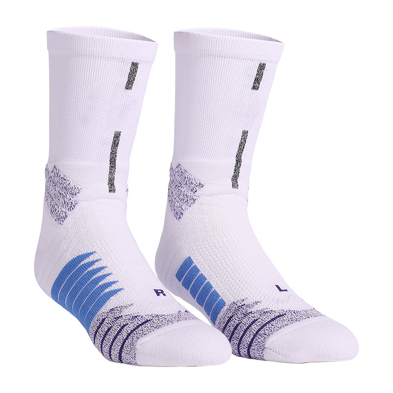 Calcetines de baloncesto profesionales para hombre, antideslizantes, calcetines de compresión hasta la pantorrilla, parte inferior de toalla gruesa, calcetines deportivos profesionales para adultos