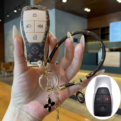 Beijing Off-Road Bj30 Key Case Bj40/Bj60/Bj80 Premium Retro Bj40 Extended Range Shell Case Bj60 Thunder (Car key bag) - type-a-four-button-light-key-cover-light-luxury-long-chain