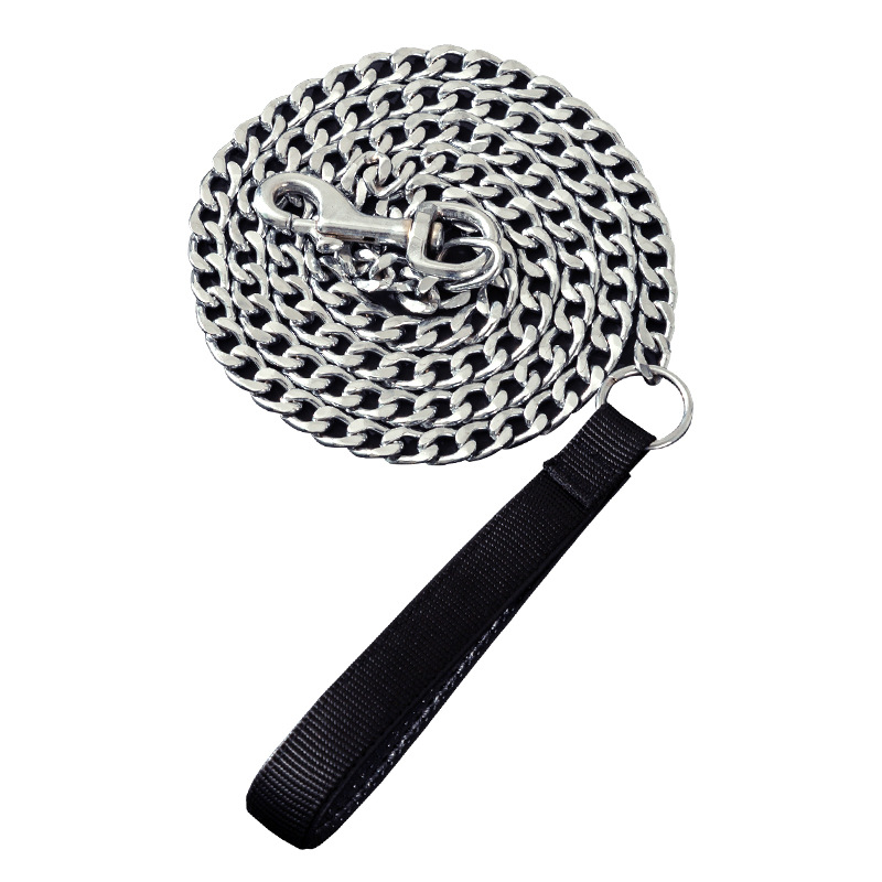 Perro a prueba de explosiones collar de perros grandes perros dorados perros grandes cadenas de hierro retráctiles cuerda de tracción perros cadena P cadena de perros mascotas