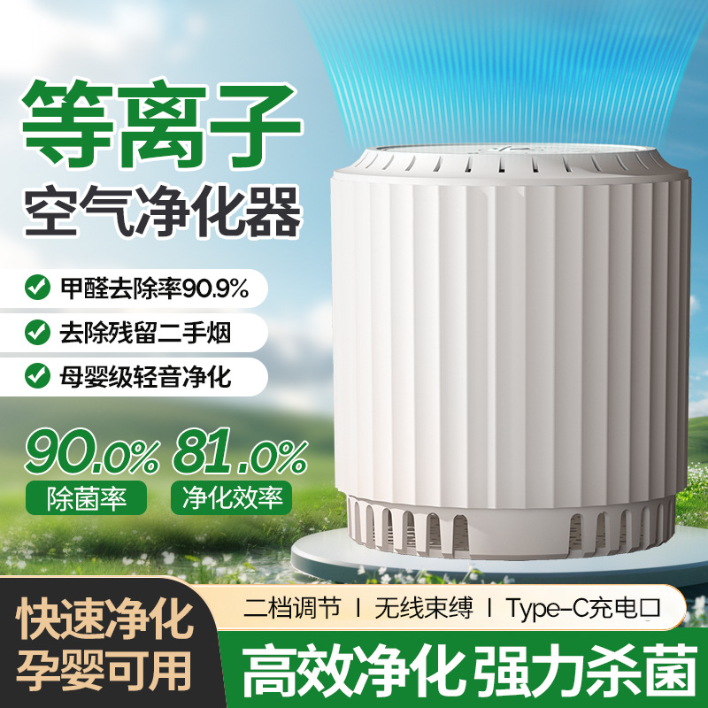 Cross-Border Air Purifier Ion Sterilization Formaldehyde Removal Filter Household Desktop Deodorization and Second-Hand Smoke Purifier