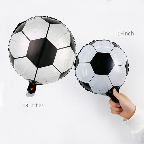 World Cup black and white football rugby aluminum foil balloons sports meet children birthday party decoration and arrangement balloons