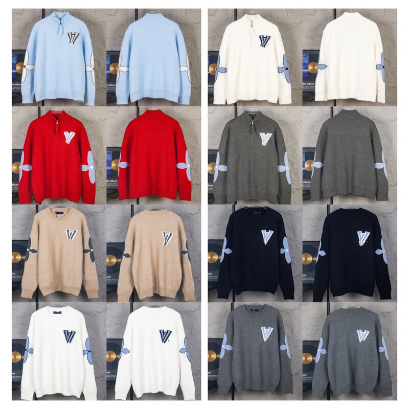 Correct Version of L Lujia. Ready-Made High-Weight Hot-Selling Ski Series Early Autumn Knitwears Simple and Versatile Knitwears