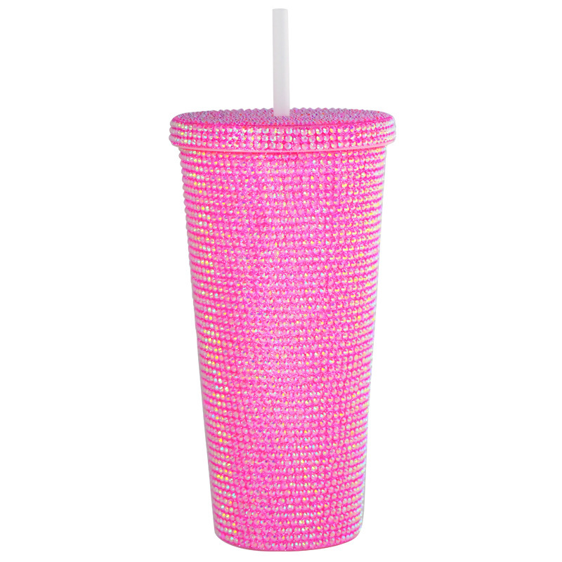 プラスチックカップ新型二重クリエイティブグラデーションマーメイドテールストローカップドリアンカップメッキカラースパンコールカップ|undefined