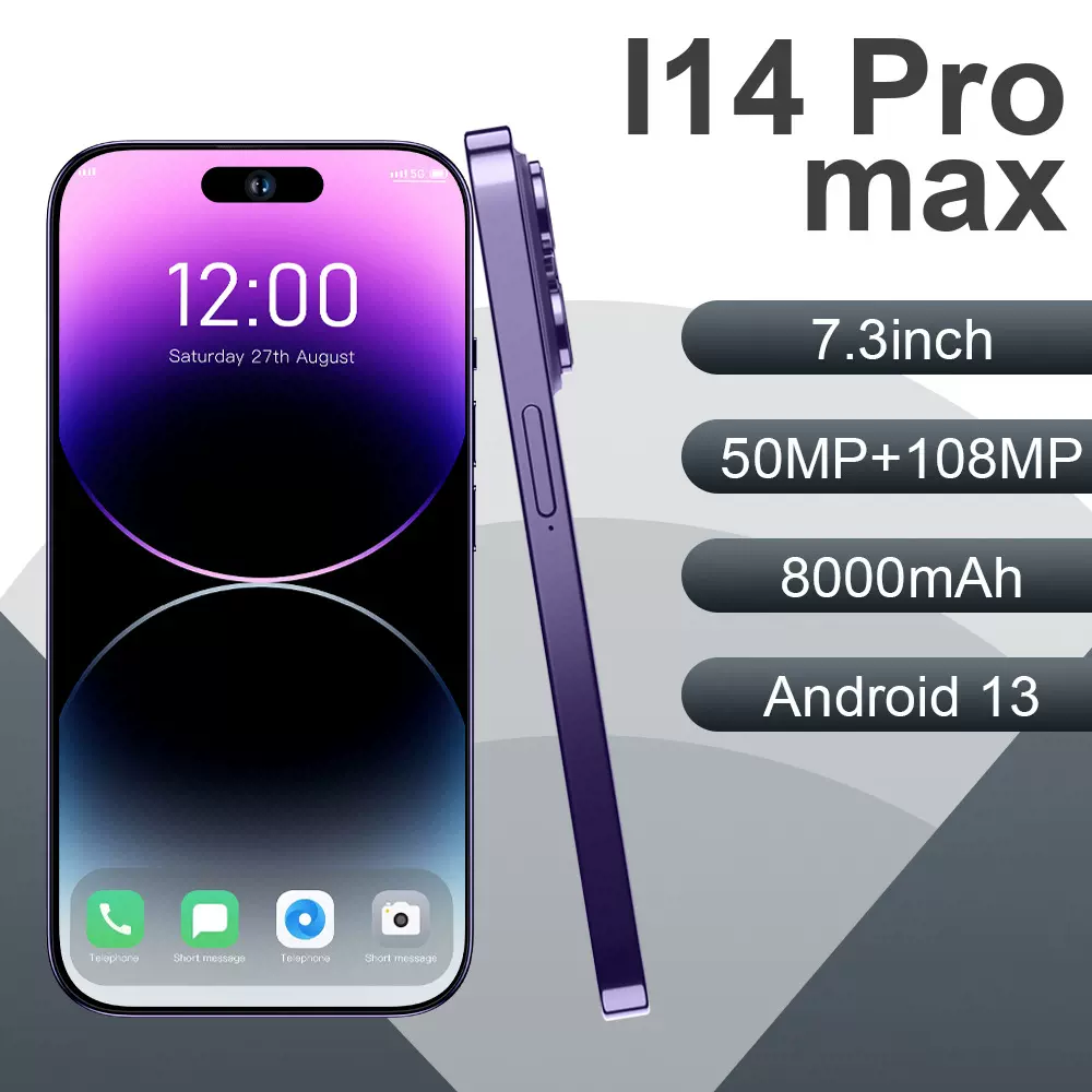 i14promax跨境新款高端外贸手机厂家批发大屏智能手机7.3英寸代发