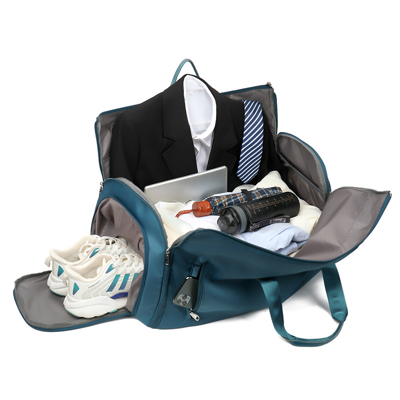 Bolsas de viaje de negocios transfronterizas de gran capacidad bolsas plegables portátiles multifuncionales bolsas de fitness separación seca y húmeda bolsa de equipaje al por mayor