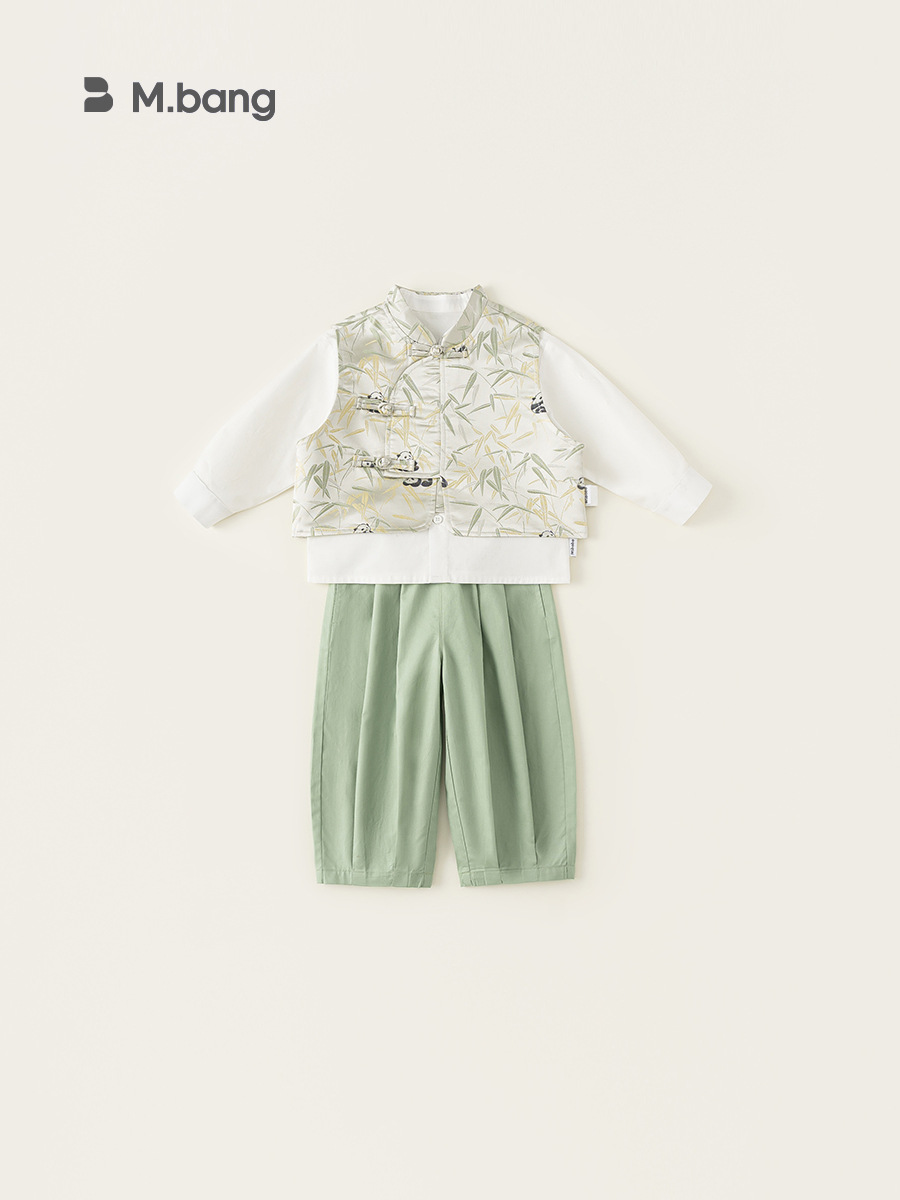 Youbao ropa para niños traje Hanfu para niños 2025 nuevo traje Tang de primavera y otoño para niños estilo nacional nuevo chaleco chino traje de tres piezas