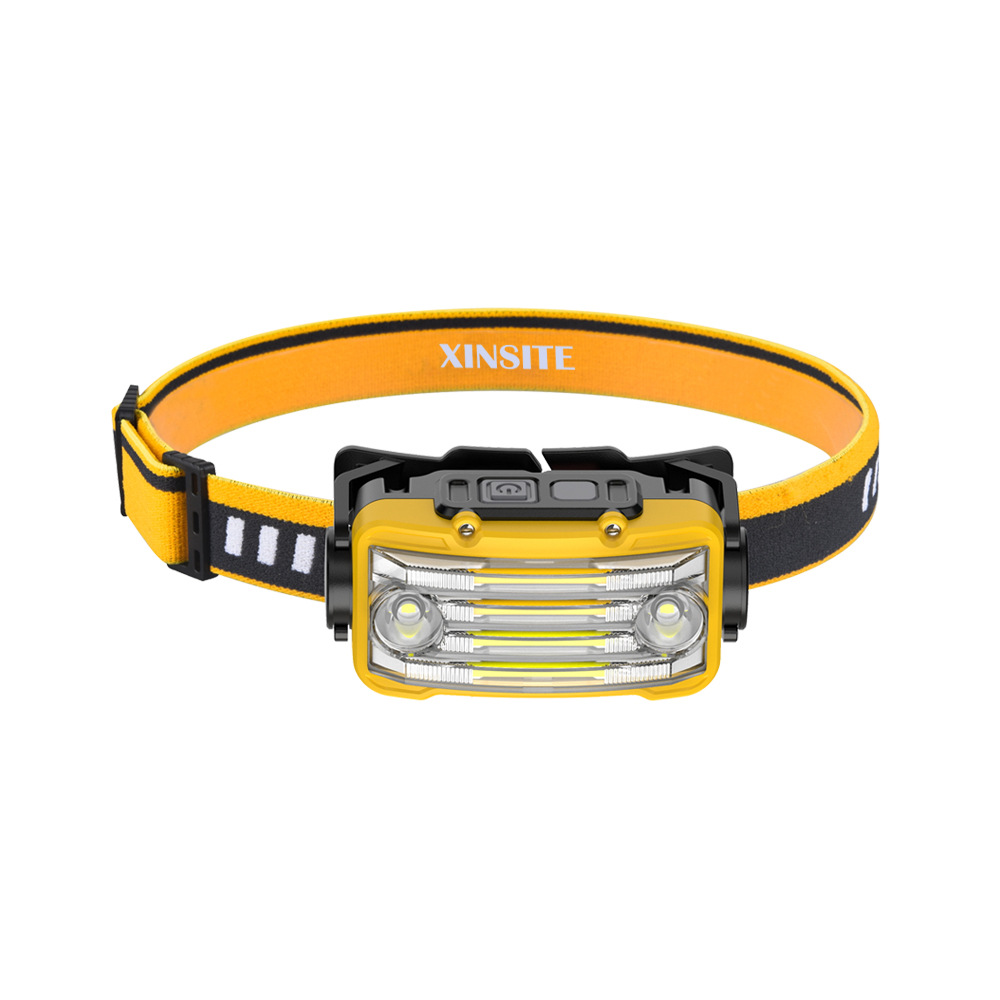 Lámpara de minero de faro de luz fuerte al aire libre transfronteriza Lámpara de trabajo de iluminación portátil de emergencia de carga USB a prueba de agua montada en la cabeza