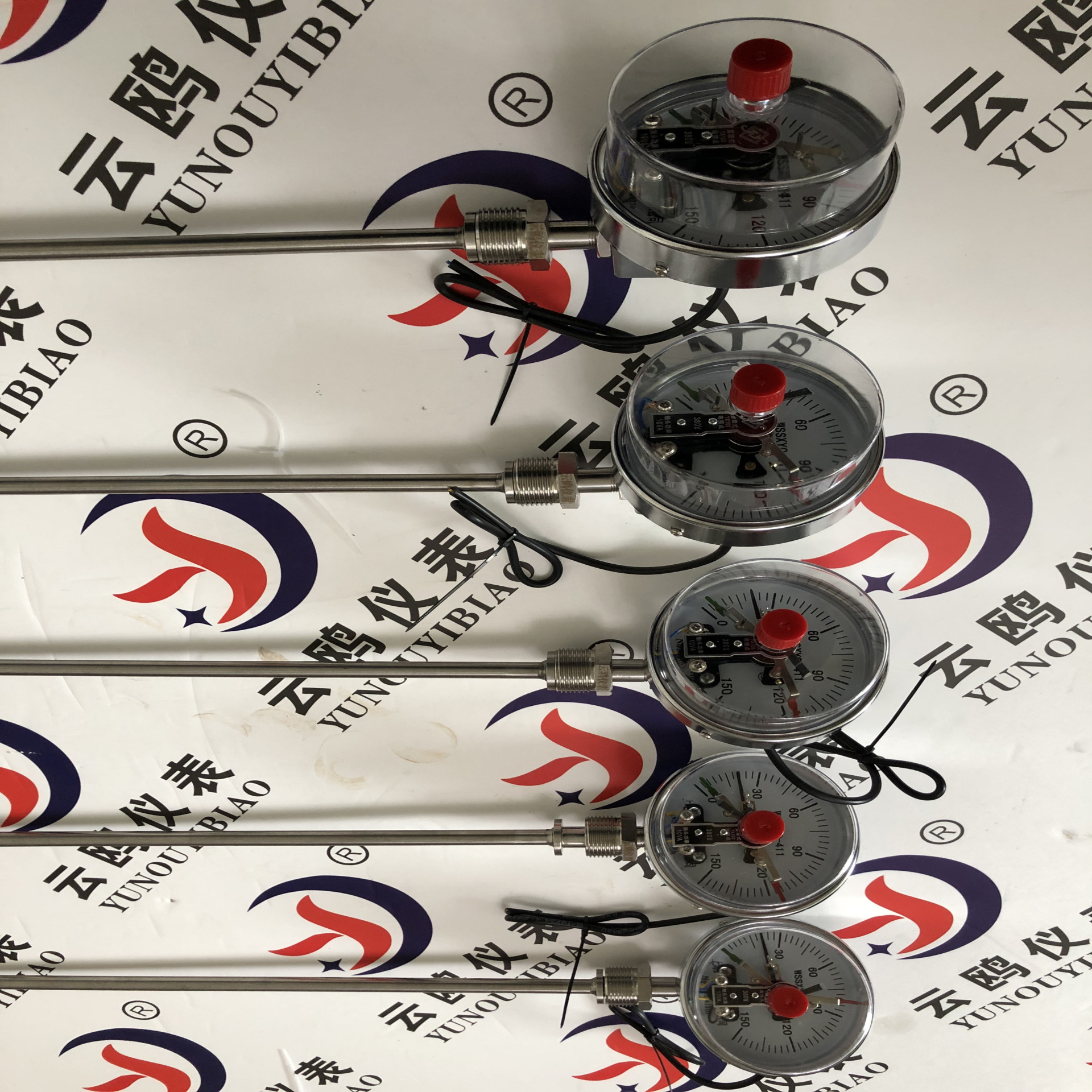 WSSX-505/WSSX-311/WSSX型全不锈钢WSSX-300固定螺纹双金属温度计