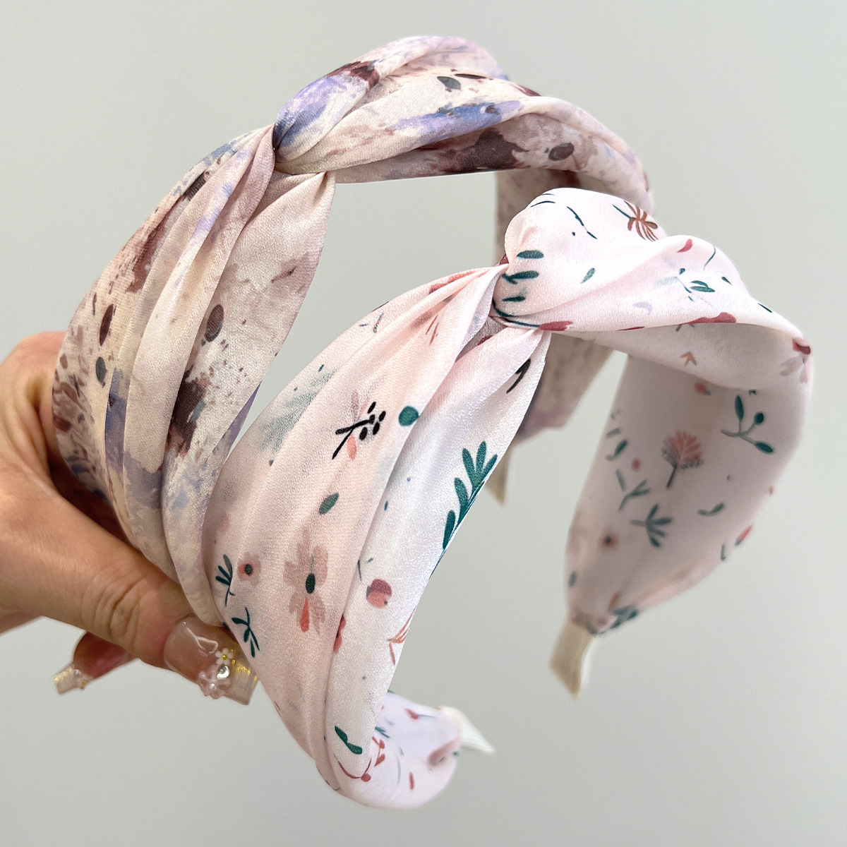 Modern Chinese-style national style cross hair tie, versatile, high-end temperament, wide edge hair clip, temperament, ancient-style hair accessory for women