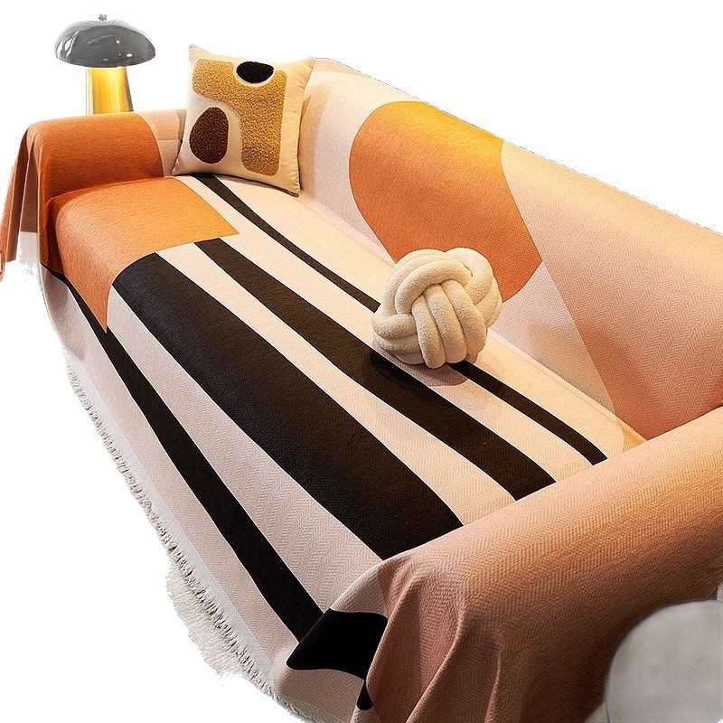 Nueva toalla de sofá, cubierta de manta de sofá de estilo nórdico, cubierta universal con todo incluido, chenilla, toalla de tela para sofá universal Four Seasons