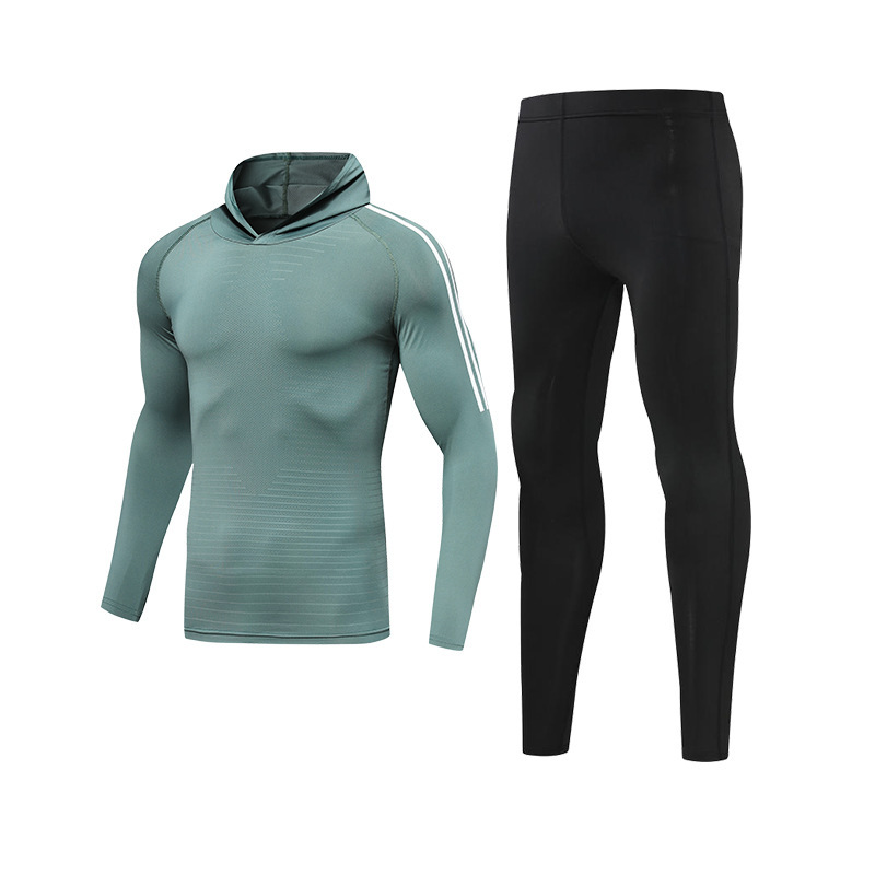 Demi-season children's sports travel quick dry sports suit for leisure with hood for gym, for running 5