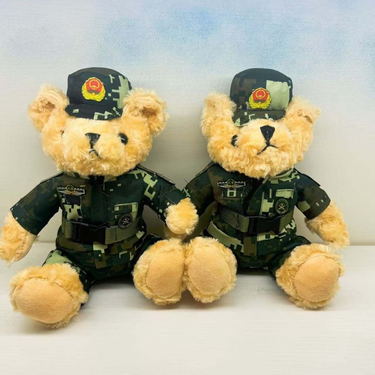 Oso de peluche, uniforme de peluche, vestido de oso, muñeco de oso, traje de montar reflectante, muñeco de muñeca, muñeco de policía de tránsito