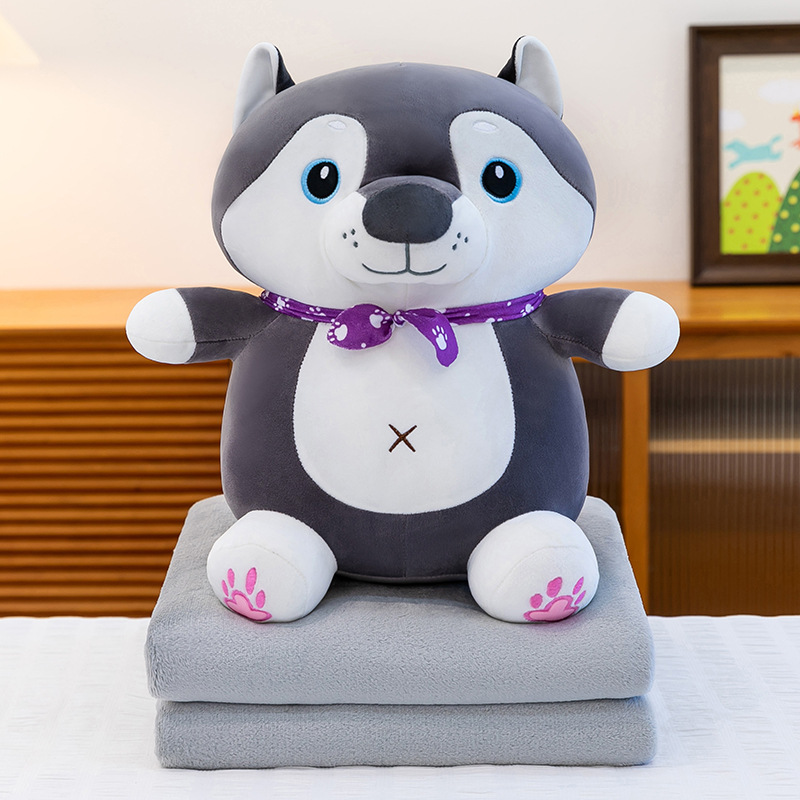 Manta de aire acondicionado de dibujos animados, almohada, edredón, almohada de siesta multifuncional dos en uno, venta directa de fábrica, comercio exterior al por mayor