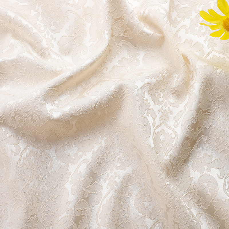 梭织浮雕提花旗袍布料中国风复古宋制提花汉服面料表演服布料