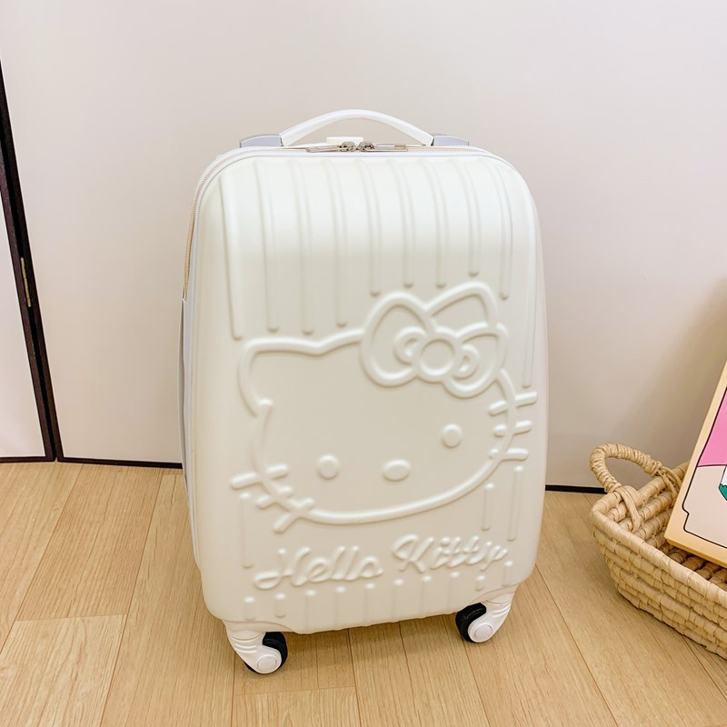 可爱卡通拉杆箱韩版旅行箱学生行李箱粉色万向轮行李箱16寸登机箱