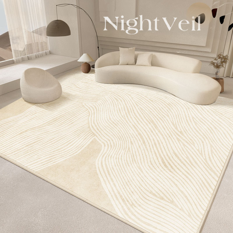 Cream style carpet living room light luxury high-end wabi-sabi bedroom bedside sofa coffee table blanket simple ins home floor mat