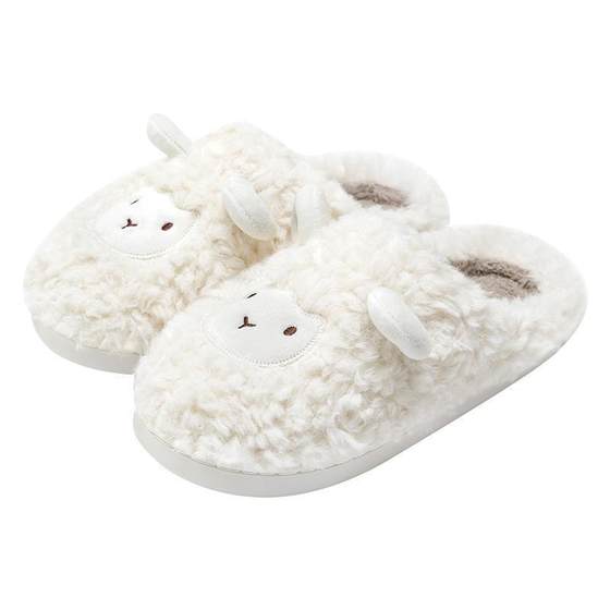 Cotton slippers women's cute autumn and winter home non-slip home plush warm cartoon slippers men's winter wholesale