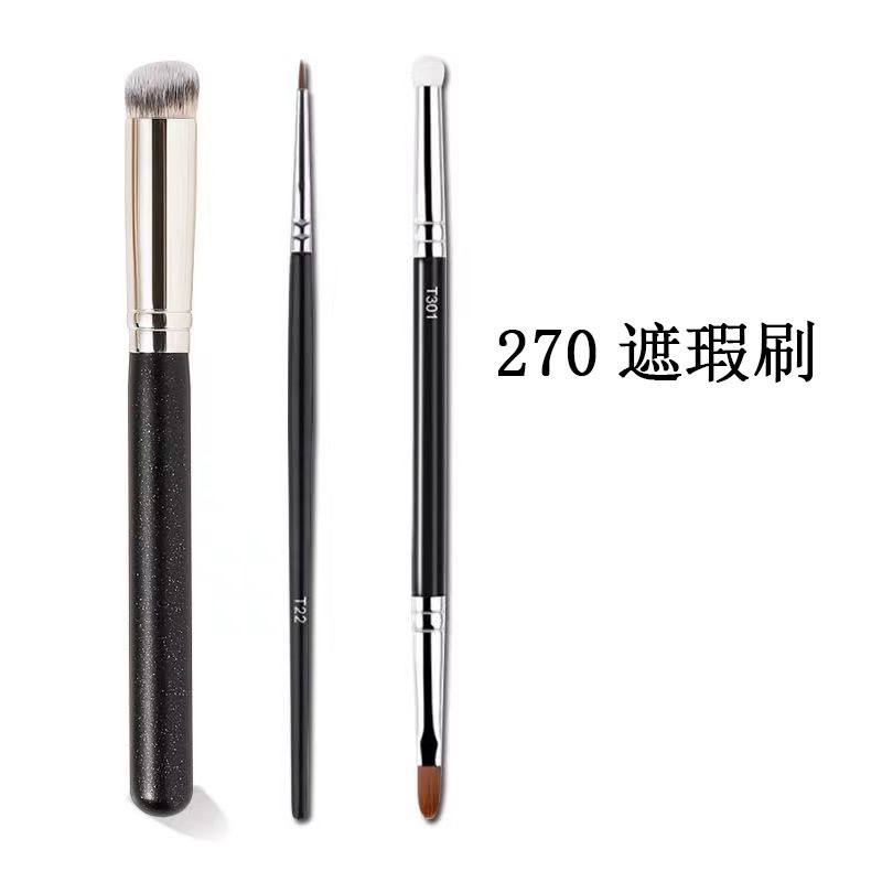 270 Concealer Brush Loose Powder Brush Makeup Brush Soft Bristle Foundation Brush 170 Foundation Brush Beginner Makeup Tool Double-Ended Brush