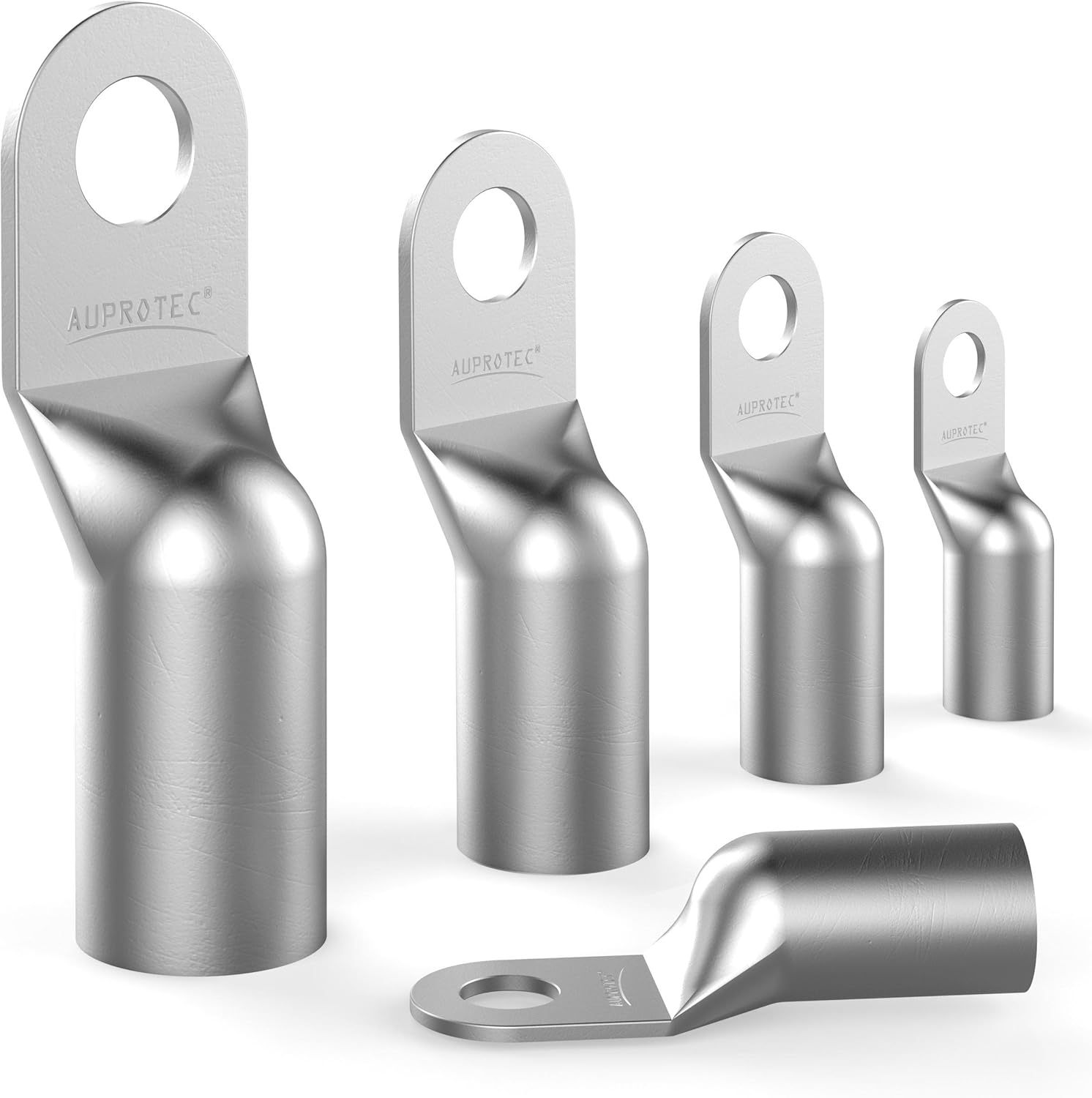 AUPROTEC 4x Rohrkabelschuhe 25 mm² Loch-Ø M6 Unisolierte S