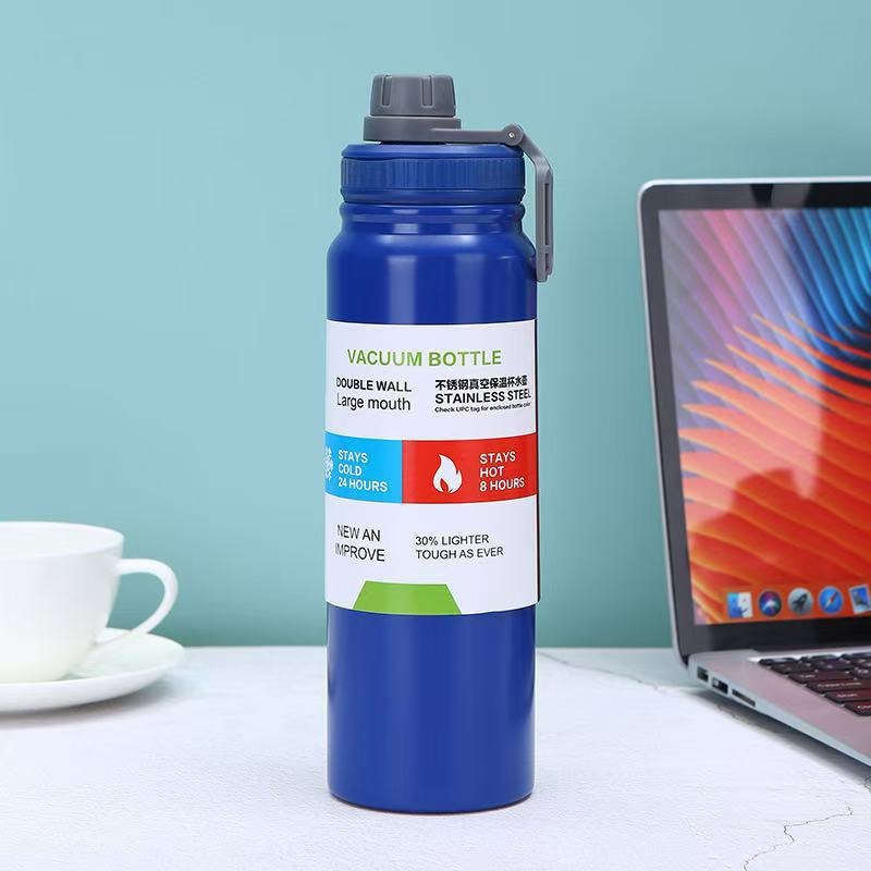 Transfronterizos simples de gran capacidad de la olla espacial 304 taza de acero inoxidable portable al aire libre separación de té de agua de la olla deportiva