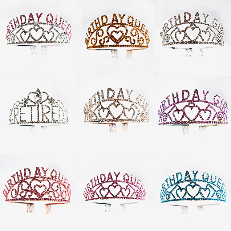 Venta caliente europea y americana reina corona tocado de alta gama fiesta cumpleaños princesa corona Boda nupcial corona accesorios para el cabello al por mayor
