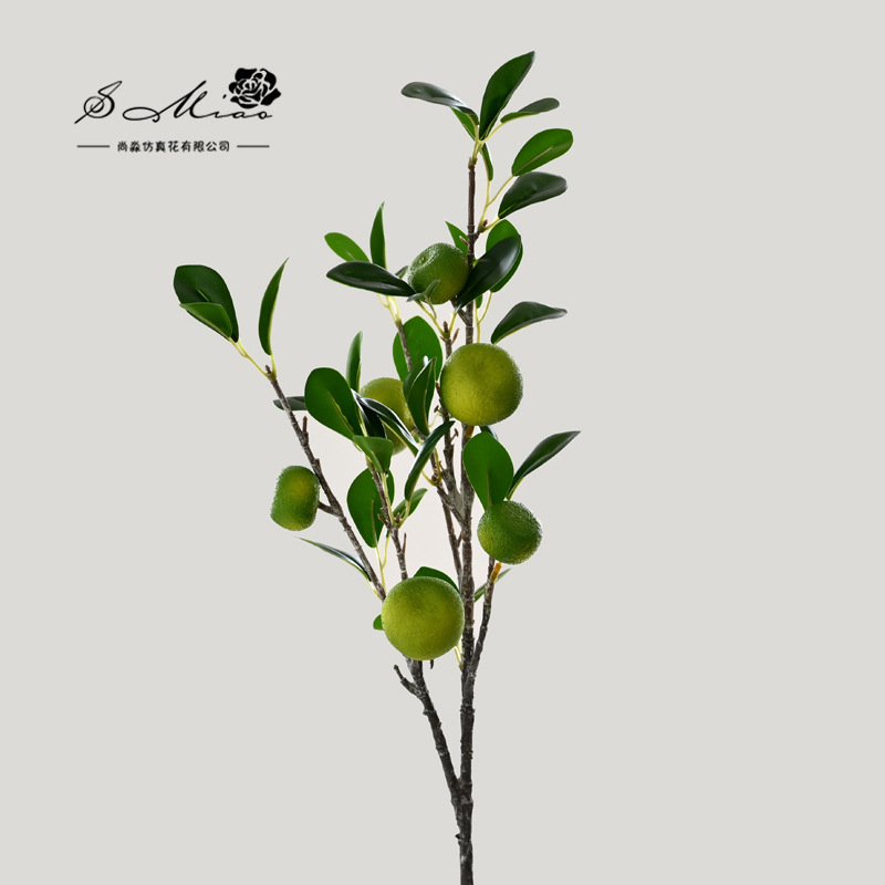 Flor artificial estilo rural fruta artificial bonsai decoración interior fábrica fuente directa flor artificial entrega de una pieza cuenca artificial image 12