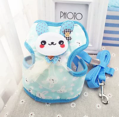 Clearance of spring and summer dog leash denim outdoor cat chest strap pet dog leash supplies Teddy cat available
