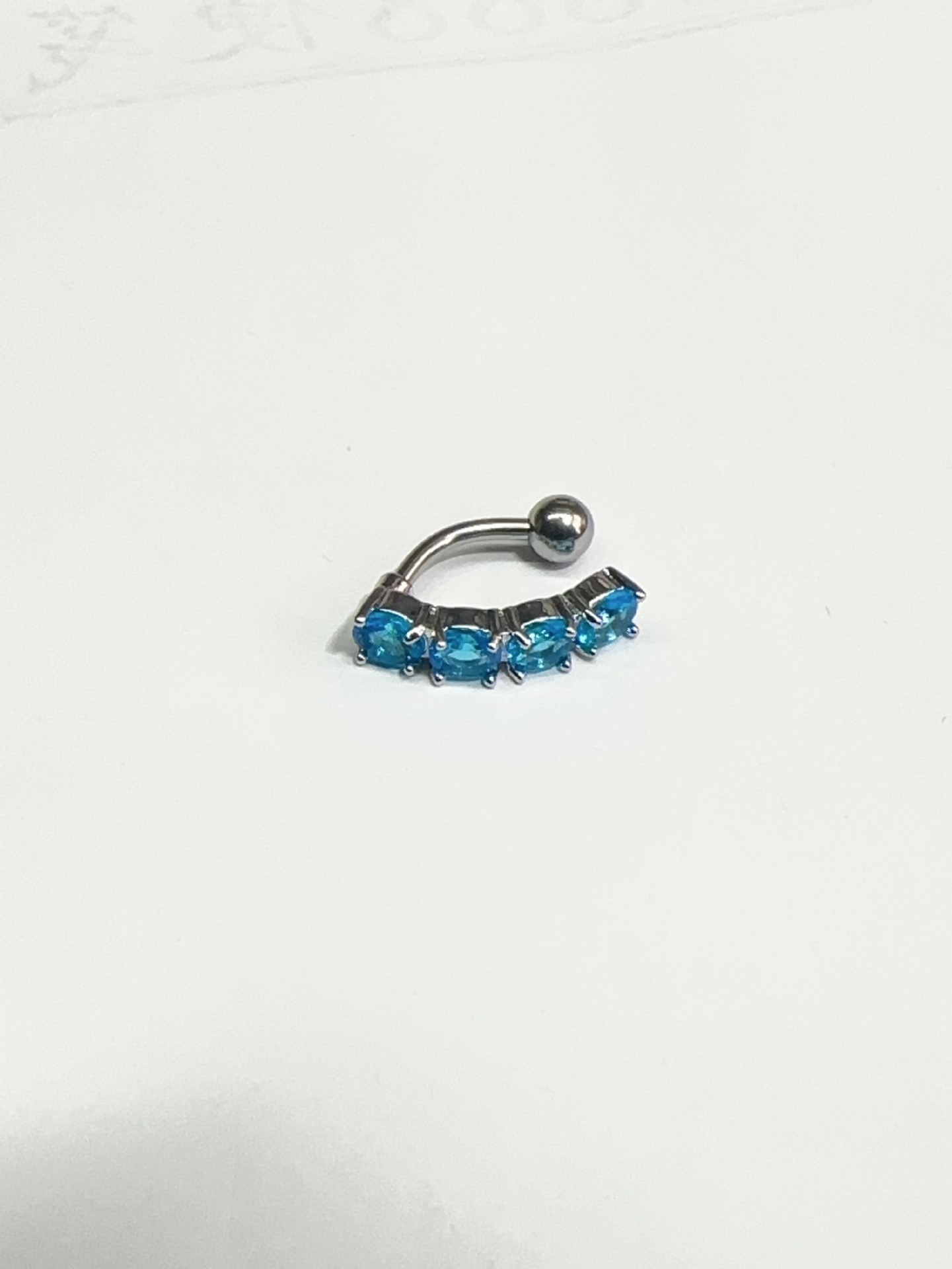 Klassisches Bauchnabelpiercing Aus Edelstahl Mit Zirkonia-steinen_voghion.com