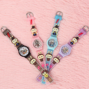 New children's cartoon cute female student watch dopamine quartz watch pointer round watch gift quartz watch