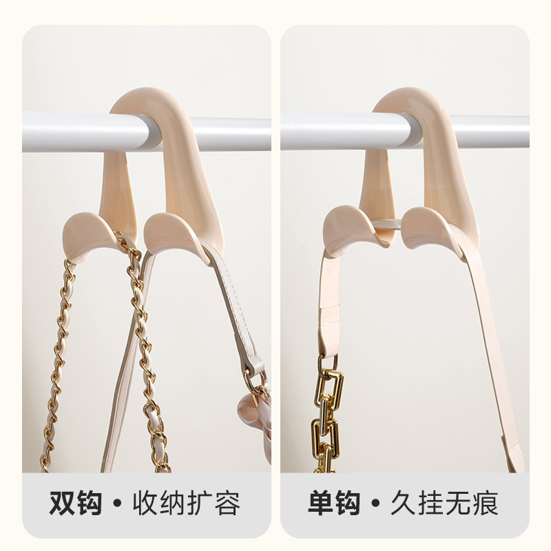 客旅｜包包挂钩弧形挂包架 无痕多功能围巾领带丝巾 包包衣柜挂架|undefined