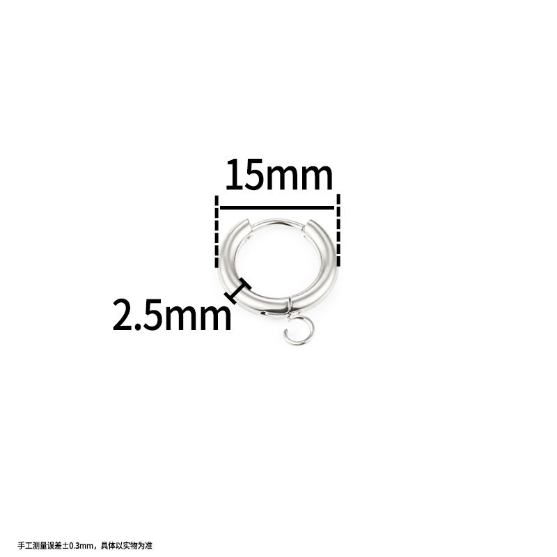 溶接リングピアスステンレスアクセサリーDIY部品製作男女イヤリングストラップ流蘇ファッションラウンドピアスアクセサリー