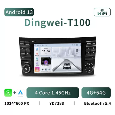 Car Multimedia Player Carplay | DVD Navigation - t100-android-13-4-core-4g64g-7inch