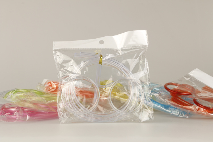 Divertido divertido partido creativo arte niños gafas de paja ojo paja DIY creativo arte modelado paja