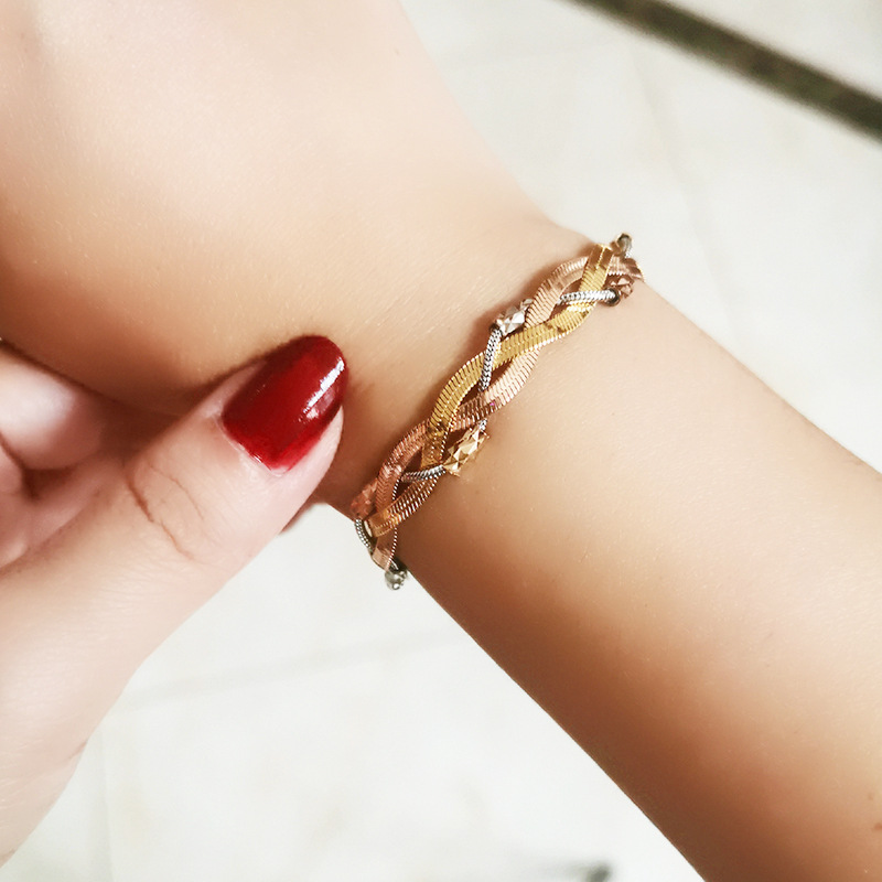 Fashion Geometric Titanium Steel Plating Bracelets 1 Piece