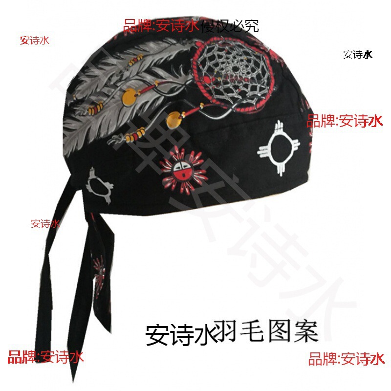 West Coast Square Scarf Fashion Headscarf Cap Pirate Personality Cycling Helmet Windproof Sweat Absorption Coach Hipster West Coast Square Scarf Fashion Headscarf Cap Pirate Personality Cycling Helmet Windproof Sweat Absorption Coach Hipster