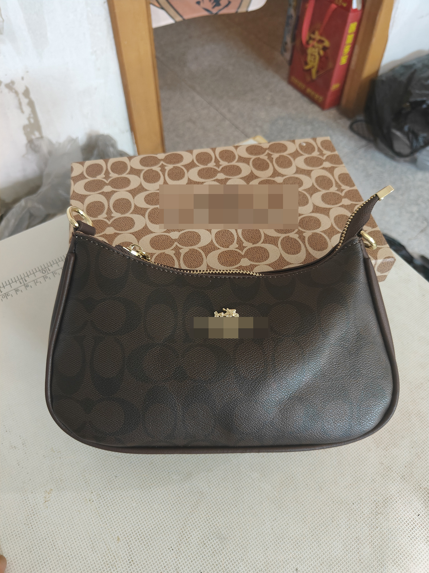 2025 nuevo bolso de media luna de fábrica original Kouc bolso de mujer bolso de brazo de moda de hombro portátil bolso de mahjong