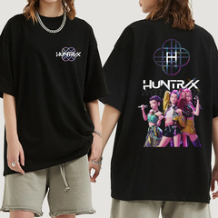 KPop Demon Hunters デーモンハンターズ プリント ラウンドネック 半袖 Tシャツ クロスボーダー ルーズ ボトムス トップ
