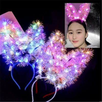 Gold 10 lights gold wire rabbit ears