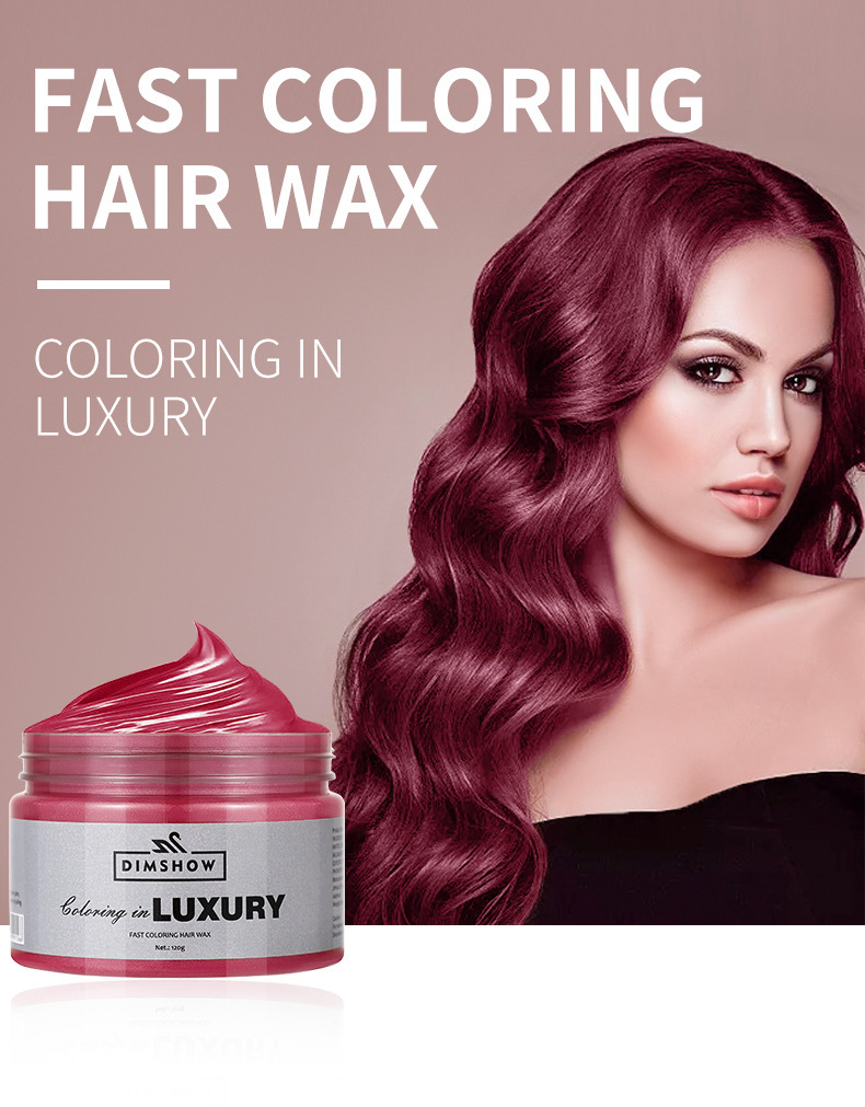 DIMSHOW Disposable colorful Styling Hair wax, natural and colorful, Grandma gray, silver and blue details Picture