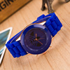 Shopee hot -selling fashion jelly color silicone watches simple triple four leaf grass student watches VOVA explosion watch