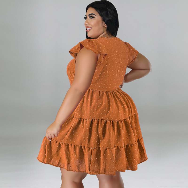 Damen Kleid In Übergröße Aus Eisseide Mit Pompon Struktur_voghion.com