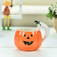 Керамическая кружка Хонгьюй Halloween в виде тыквы | чашка-тыква или призрак, 301–400 мл, 18.5x18.5x16.8 см, 0.4 кг