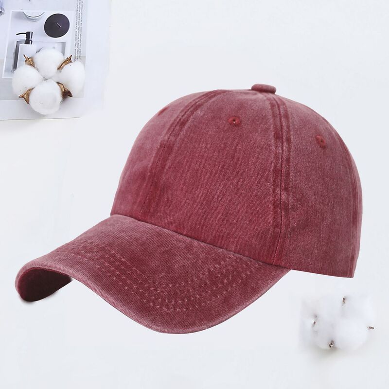韓国スタイルのウォッシュハットカスタム卸売夏の日焼け止めとサンシェード古い帽子カスタムメイドのサンキャップ刺繍ロゴ|undefined