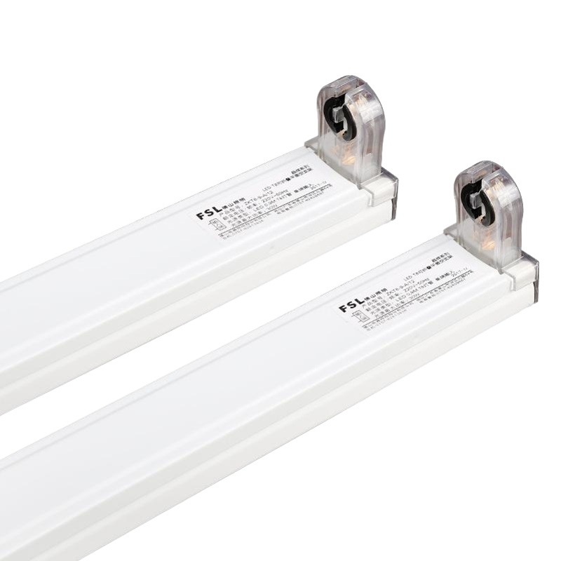 FSL Foshan iluminación T8 LED soporte conjunto completo 1,2 m tubo fluorescente T5 soporte vacío tubo simple y doble con cubierta soporte