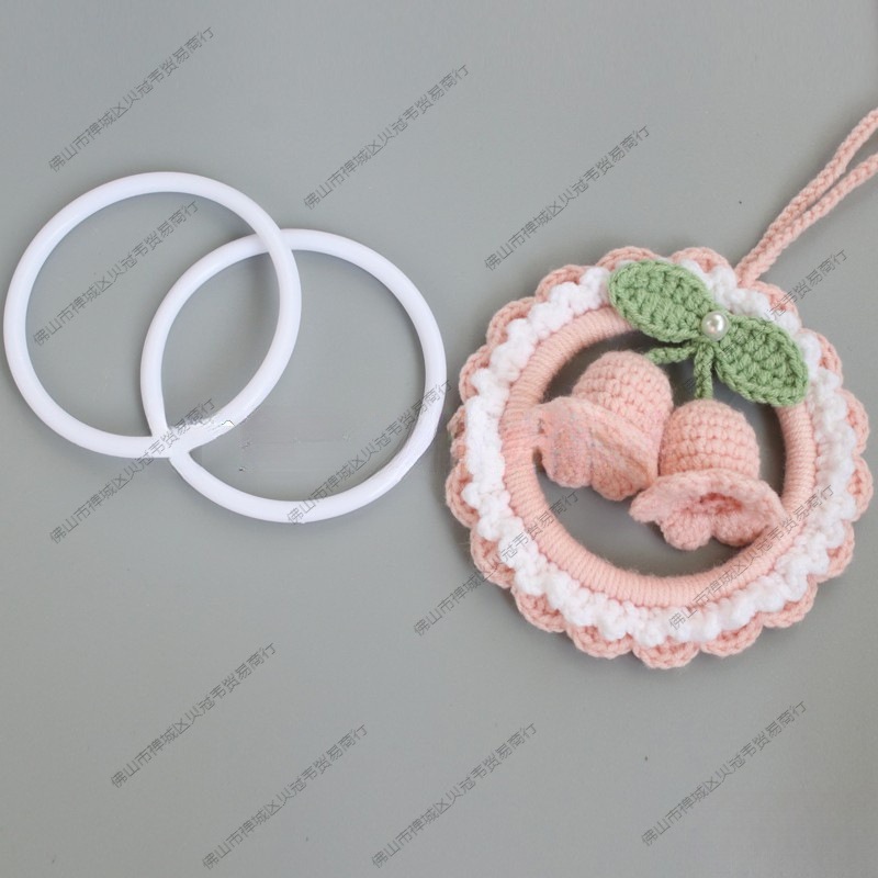 车挂圆环圆圈配件 毛线手工diy钩针编织车挂材料塑料圈